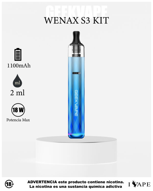 geekvape wenax s3 Texture Blue