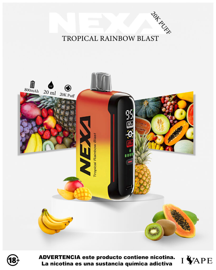 Nexa 20K puff Tropical rainbow blast