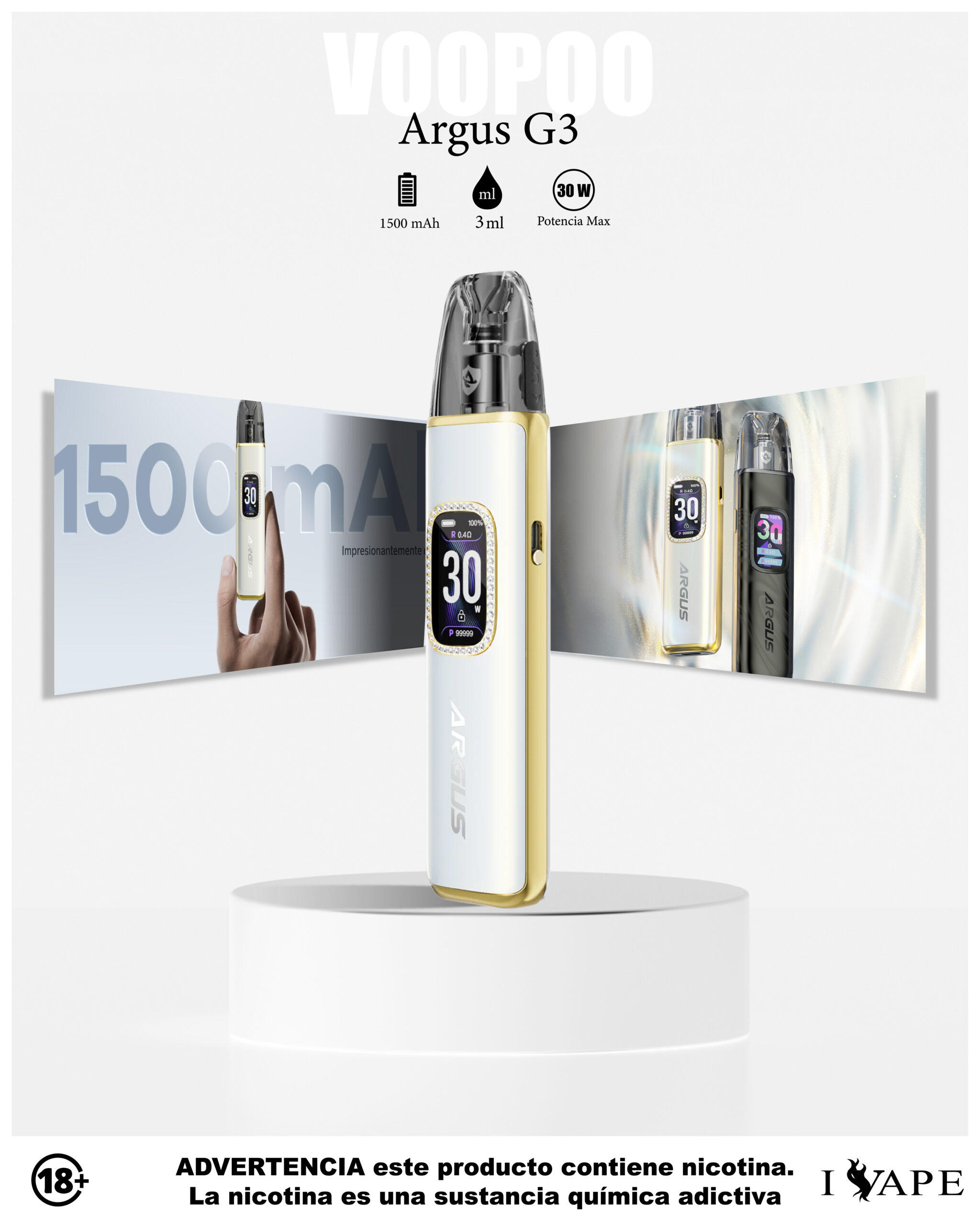 Voopoo Argus G3 Diamond white Voopoo Argus G3 Diamond White