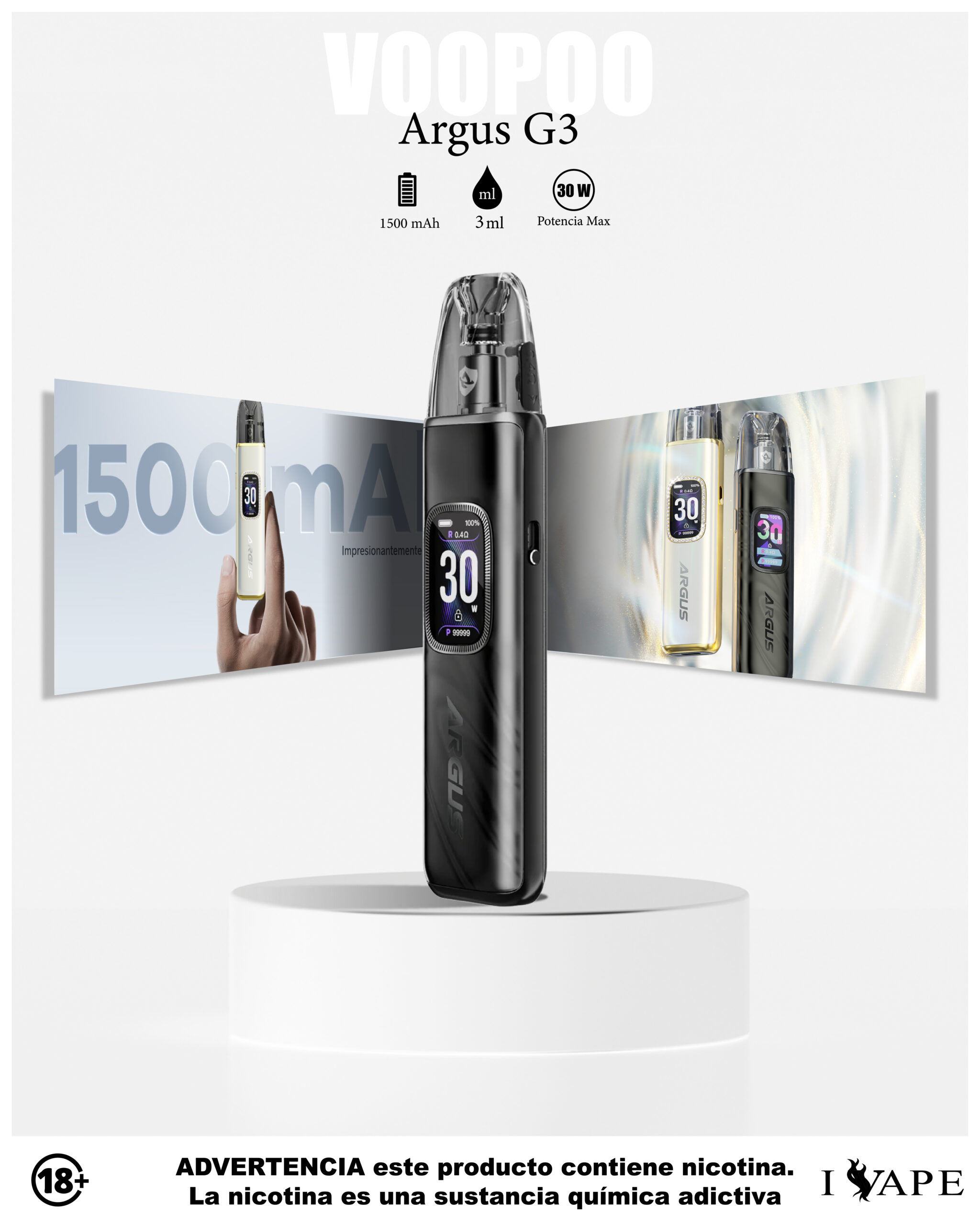 Voopoo Argus G3 Midnight Black Voopoo Argus G3 midnight Black