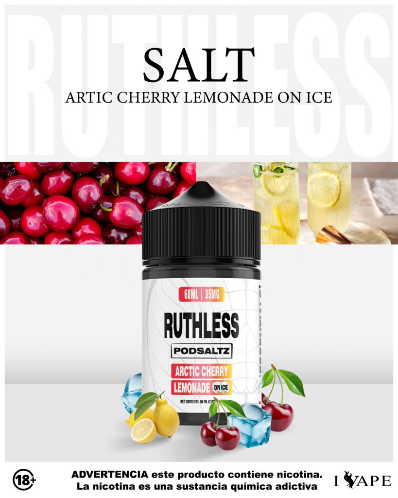 arctic cherry lemonade on ice salt