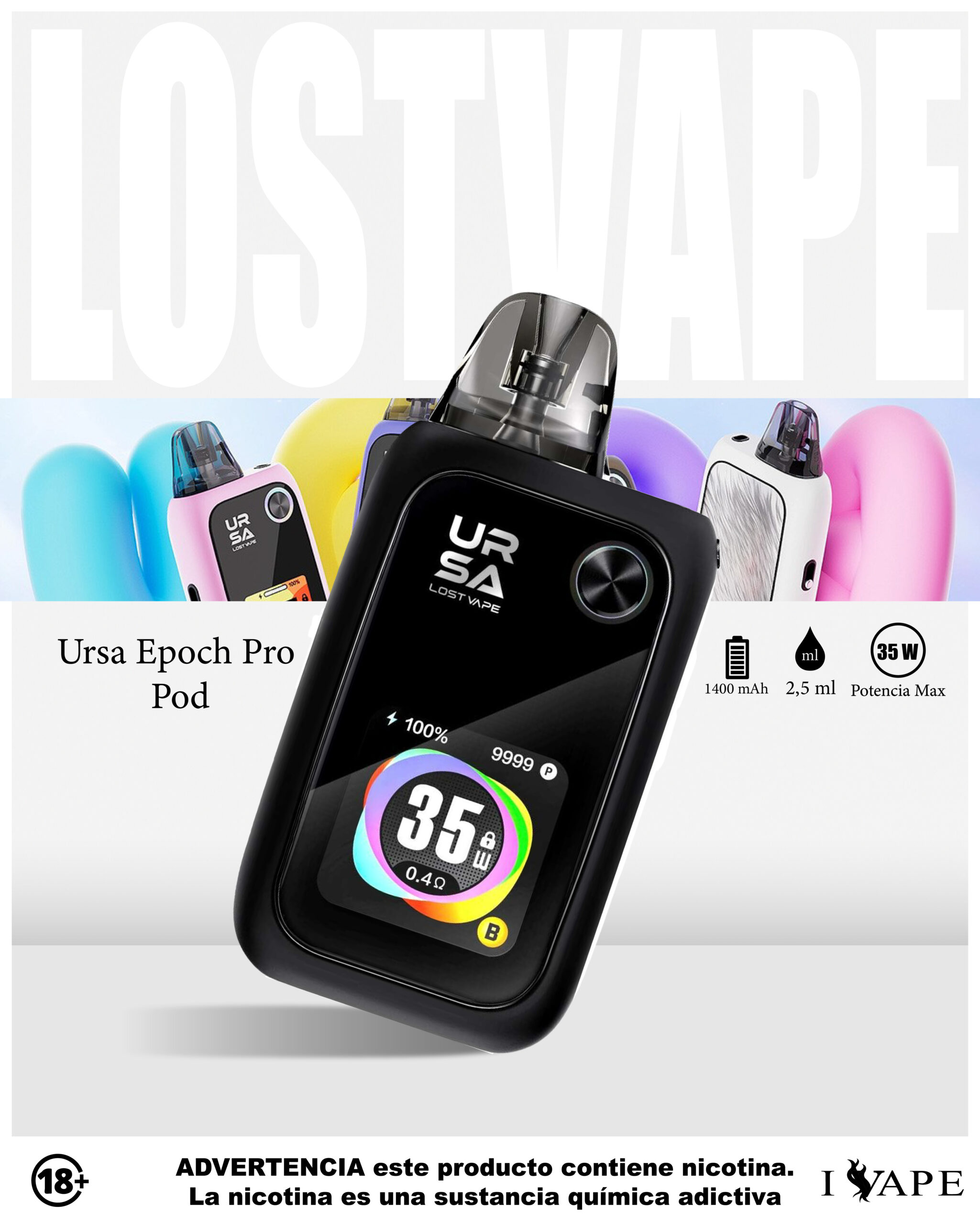 Lost Vape Ursa Epoch Pro Pod Carrusel 1 LostVape Ursa Epoch Pro Pod - Ursa Stellar
