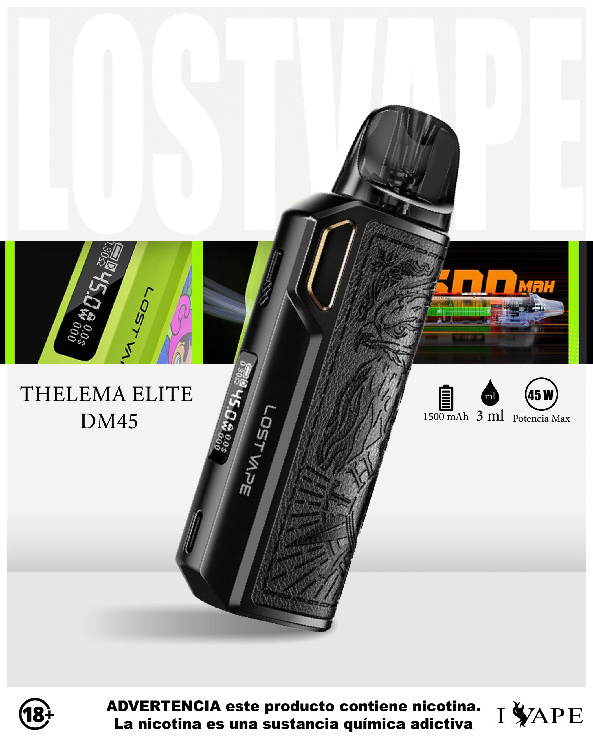 LostVape Thelema Elite DM45 Blue Carbon LostVape Thelema Elite DM45 Blue Carbon