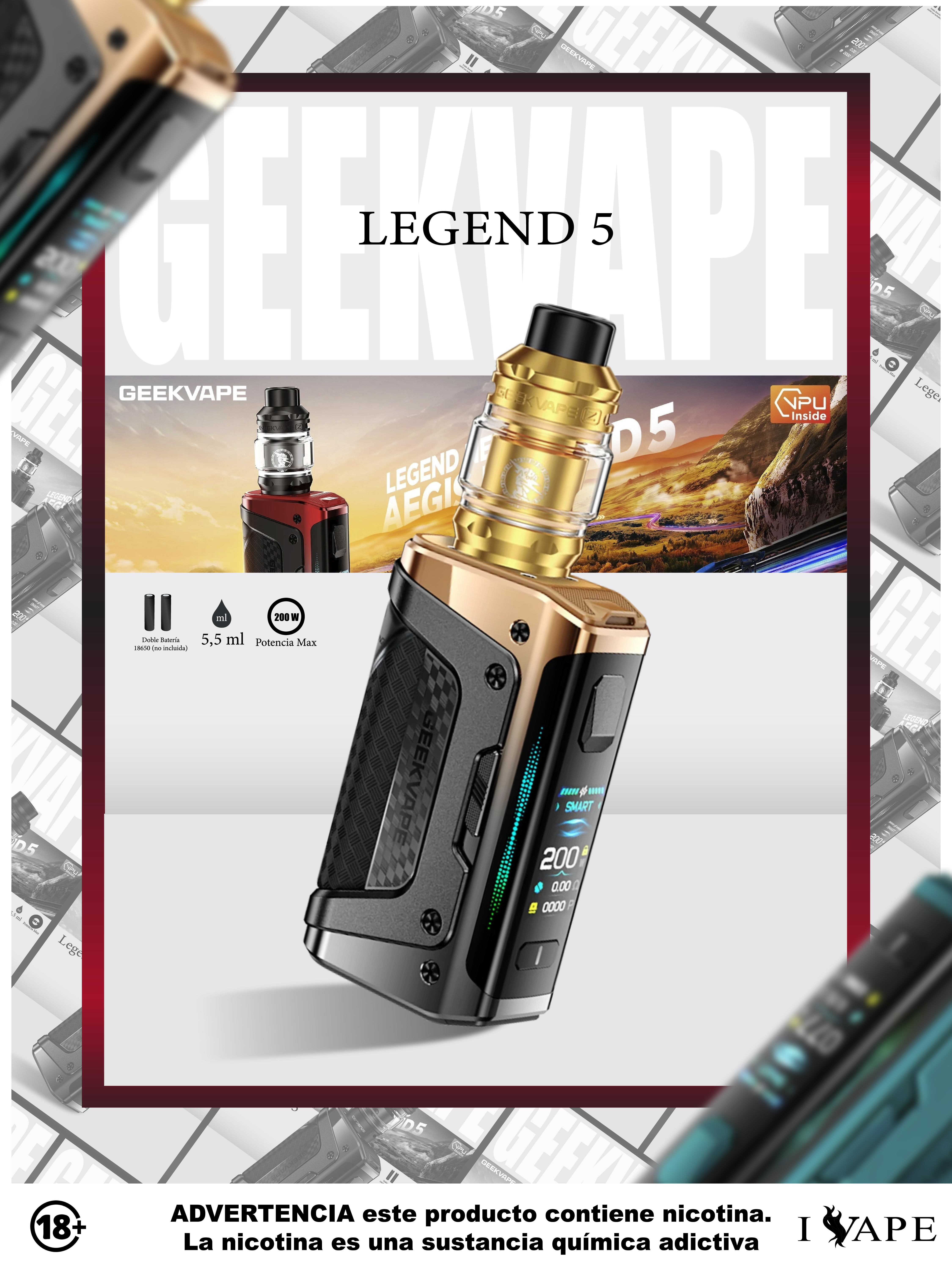 Geekvape Aegis Legend 5 - Racing Gold
