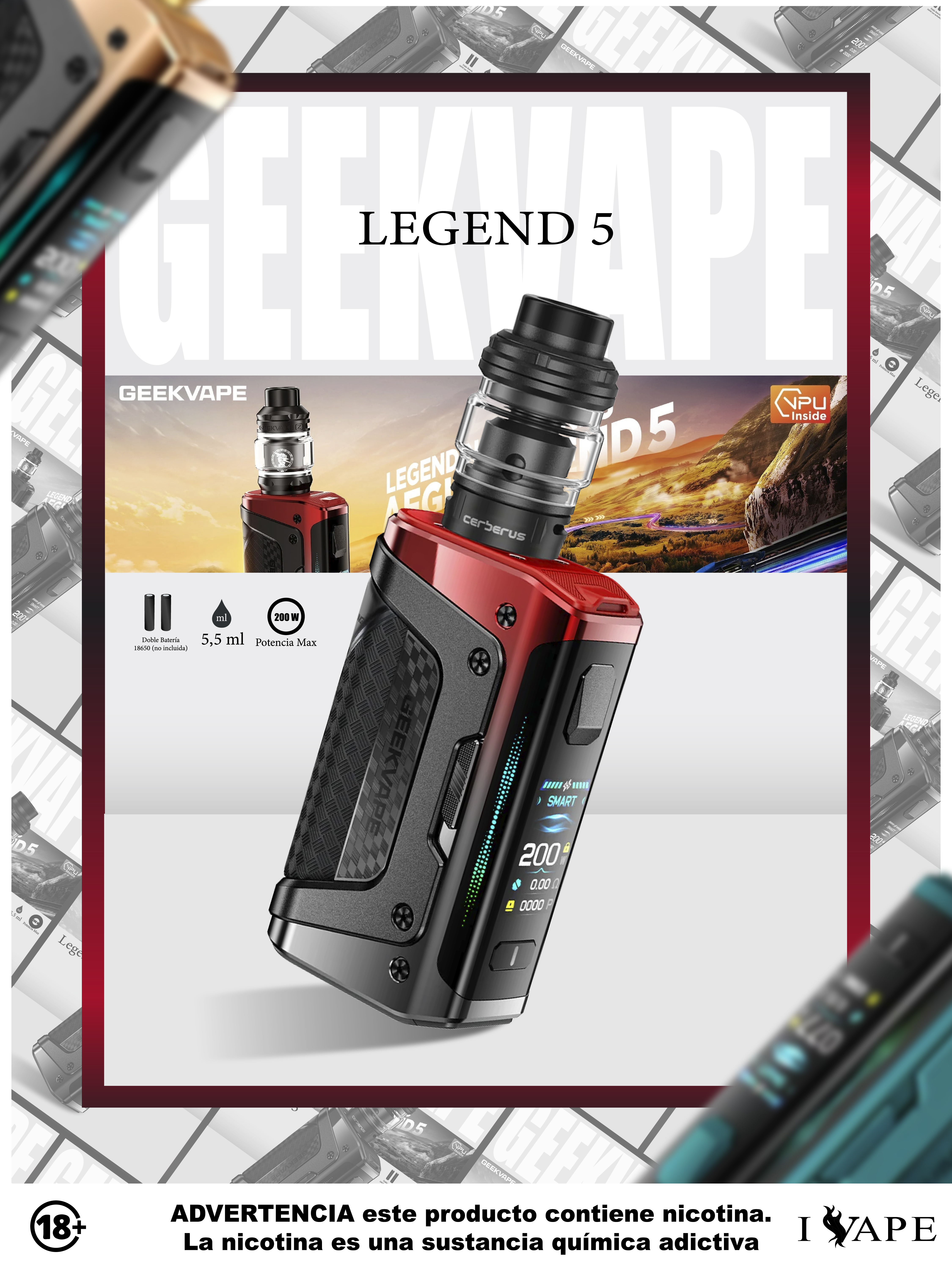 Geekvape Aegis Legend 5 - Turbo Red