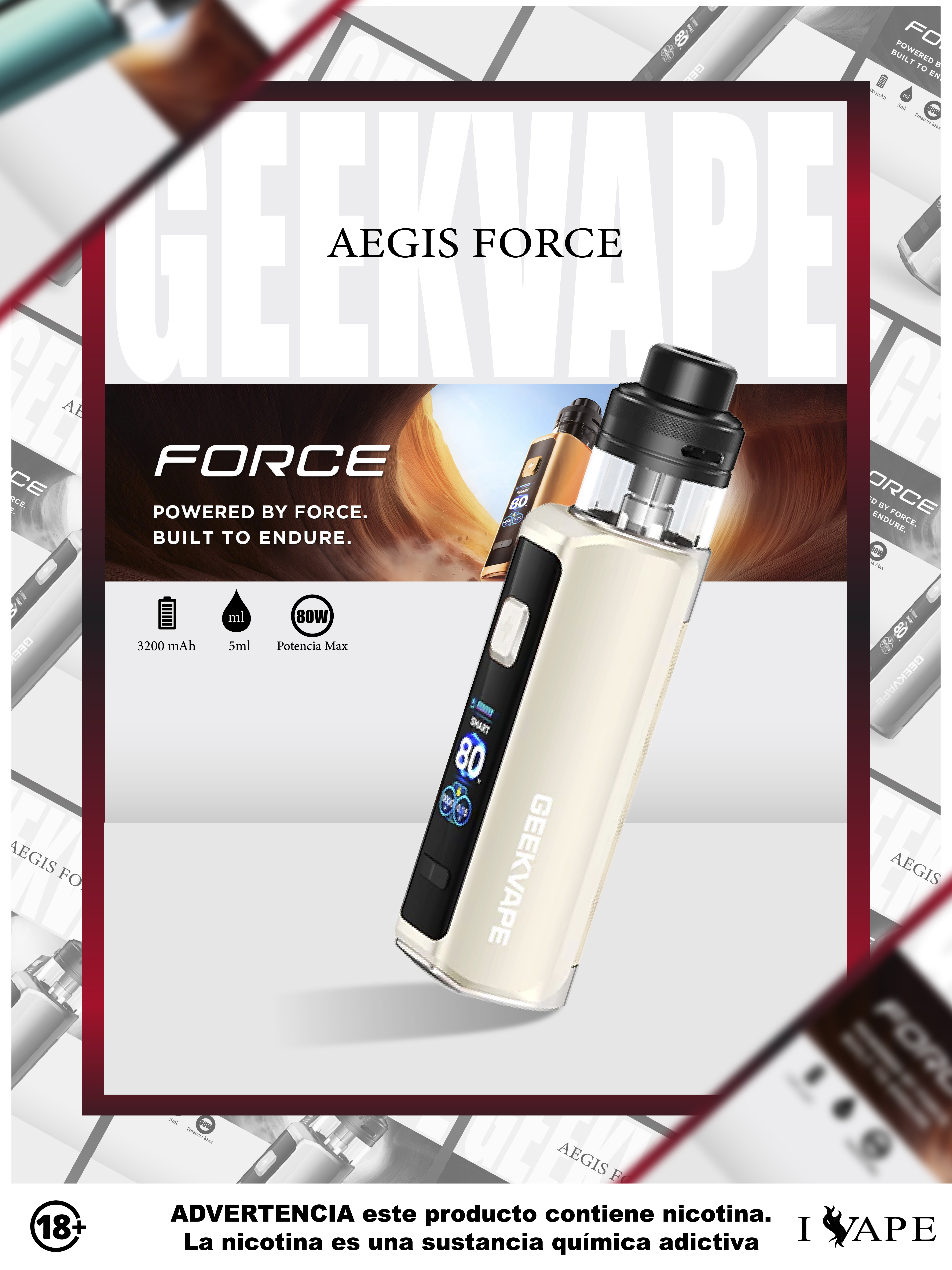 Geek Vape Aegis Force Kit - Lvory White