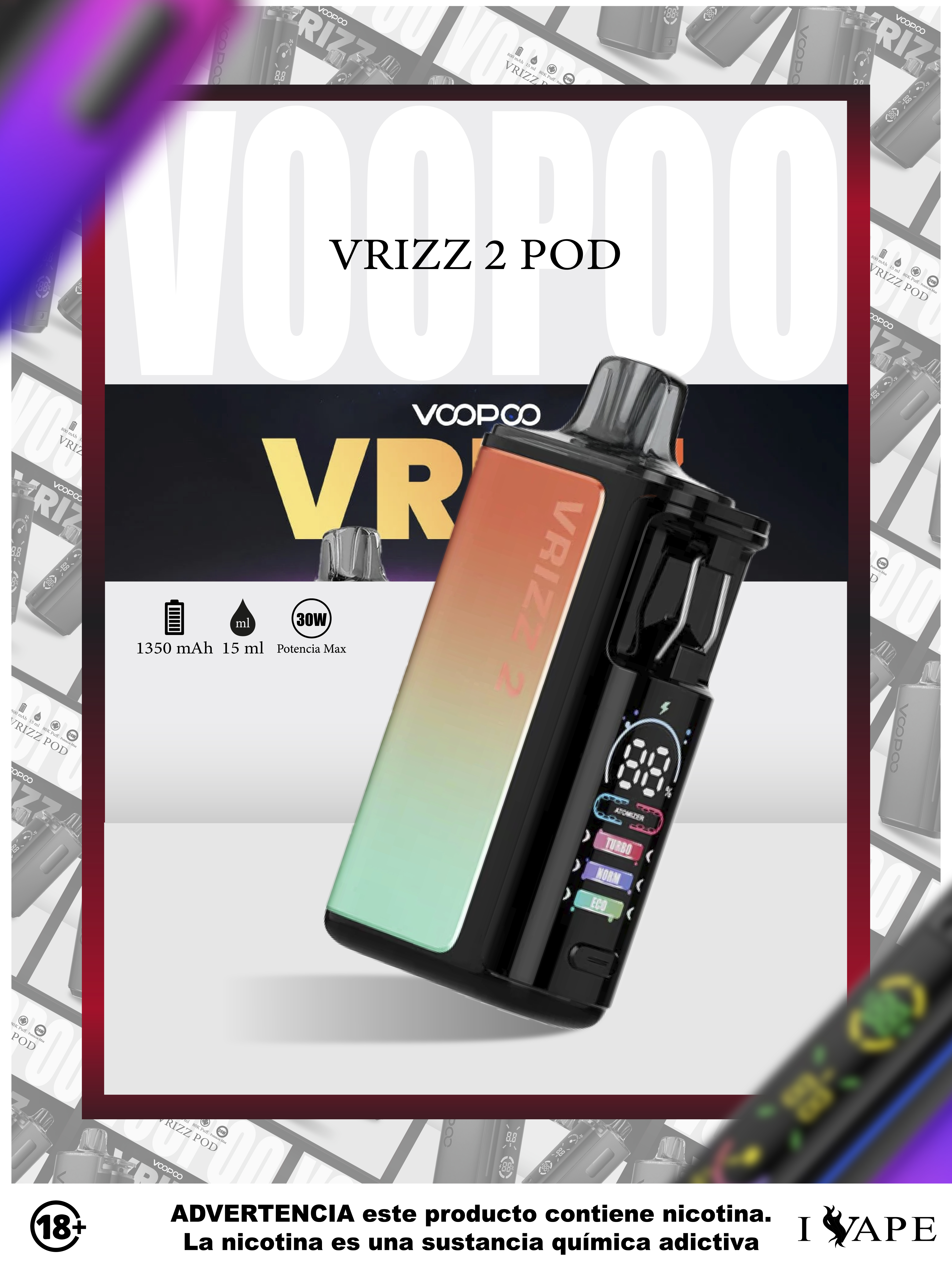 Voopoo Vrizz V2 Pod - Sunrise Green