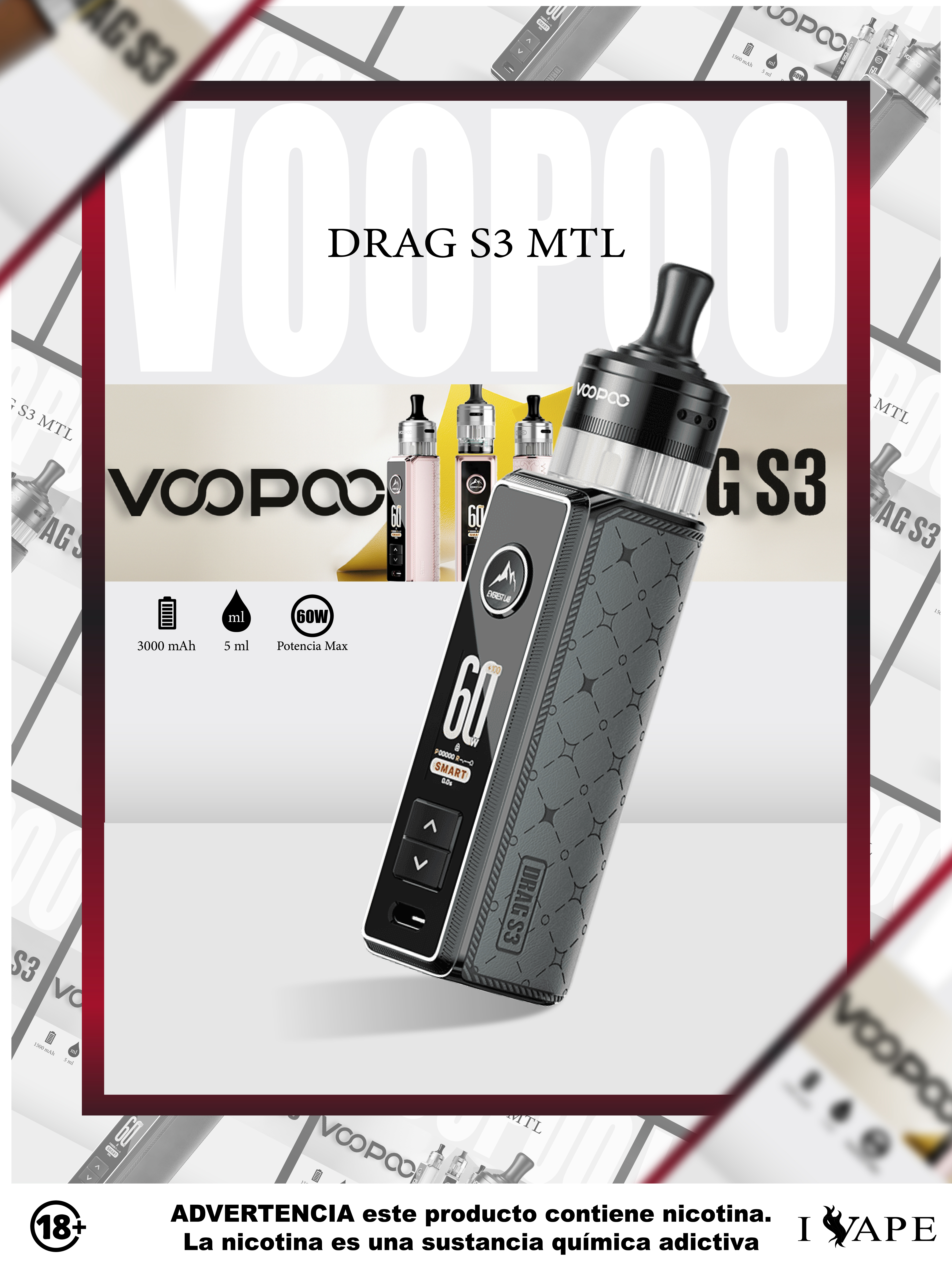 Voopoo Drag S3 Metal Grey