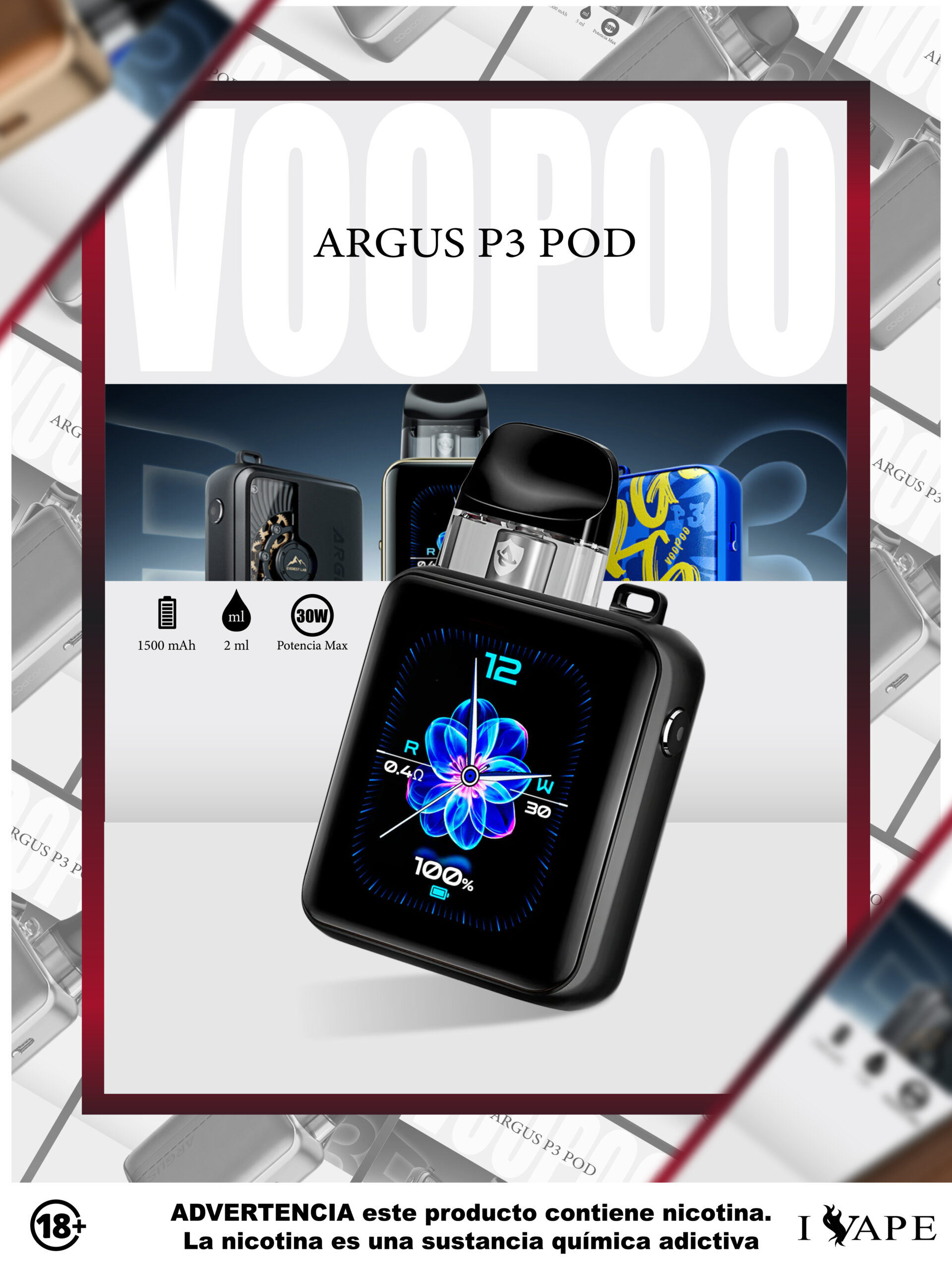 Voopoo Argus P3 - Black Leather Voopoo Argus P3 - Black Leather
